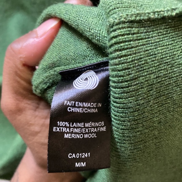 🏷 Le 31 (Simons) | Merino Wool Crew Neck Sweater - S/M, Green - Picture 3 of 7
